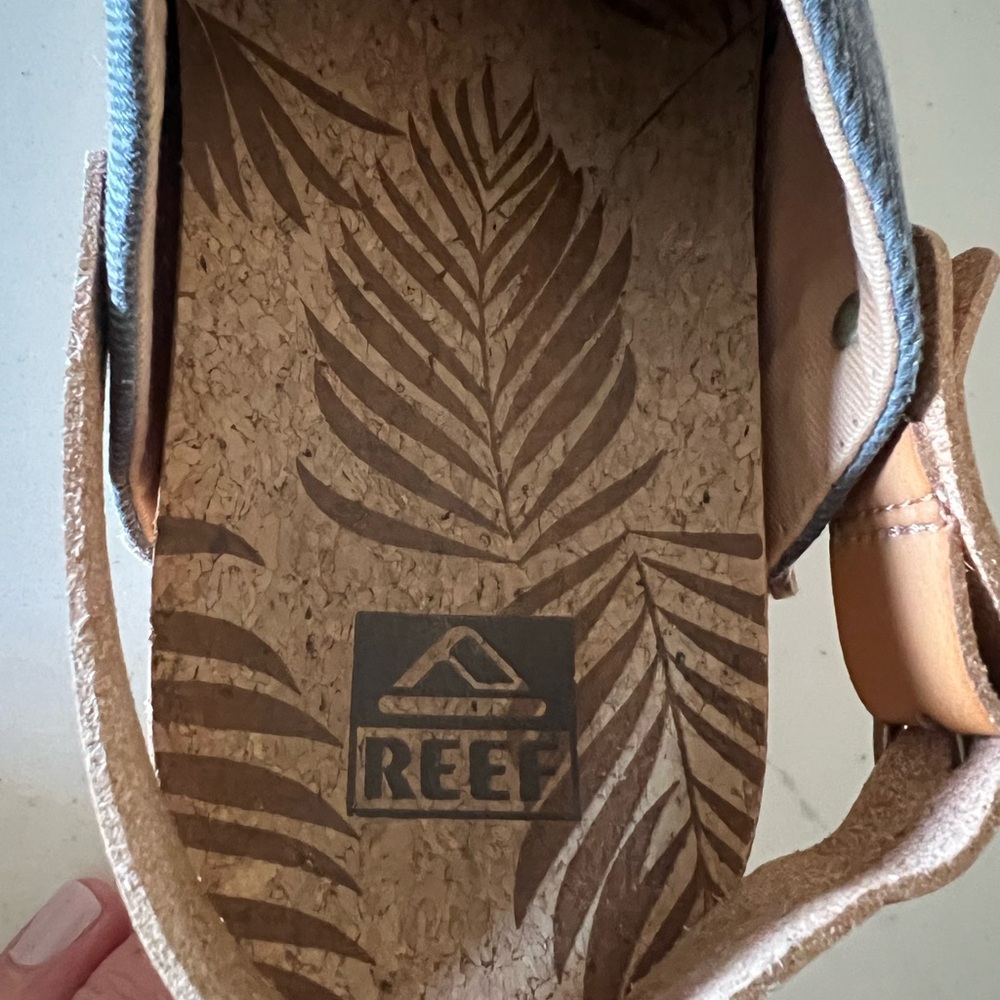 REEF Casual Slip-On Espadrille Clogs with Leather Strap - Picture 3 of 4